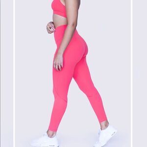 Feed me fight me coral leggings sold out athletic limited item